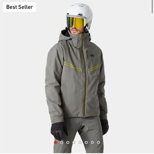 Helly Hansen Gray Jacket with Yellow Highlights